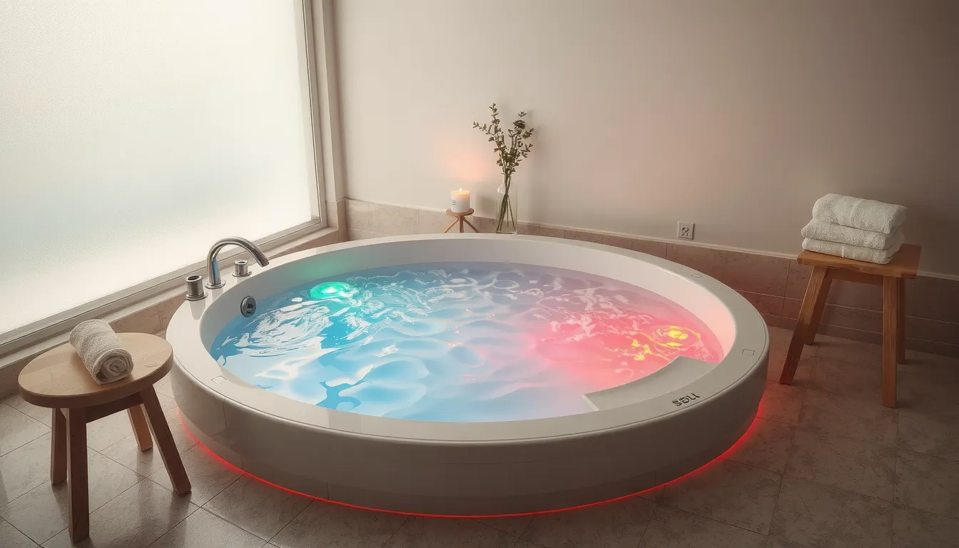 Chromothérapie dans un spa