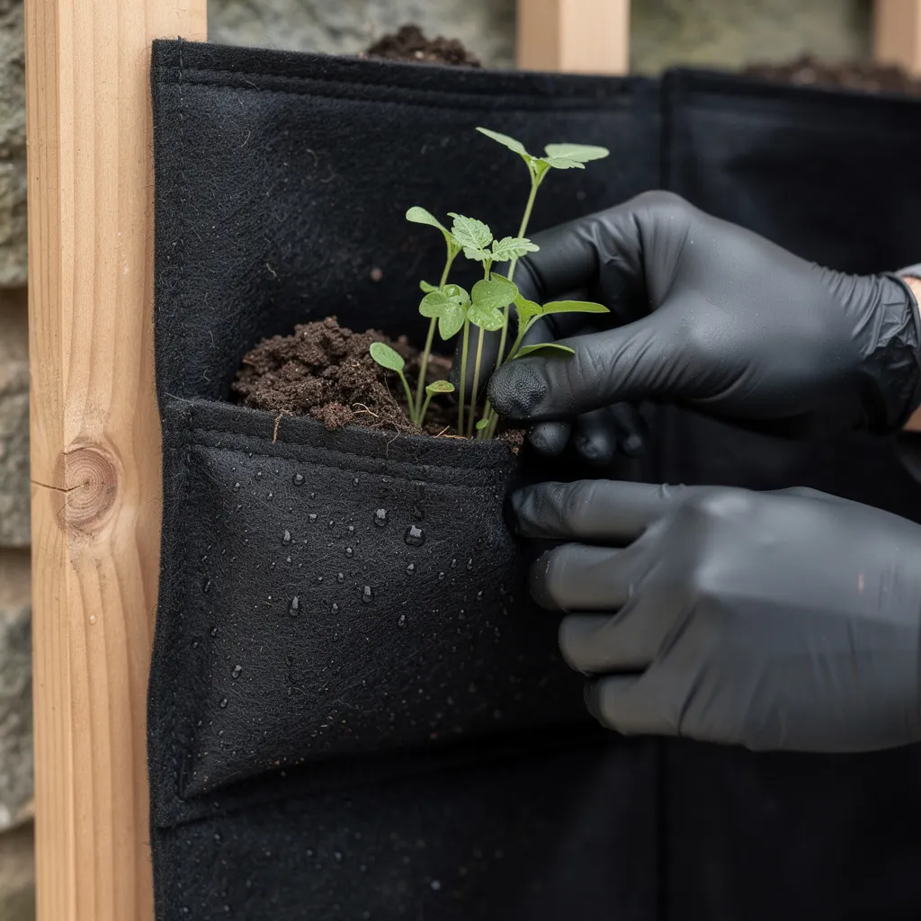 Plantation des godets