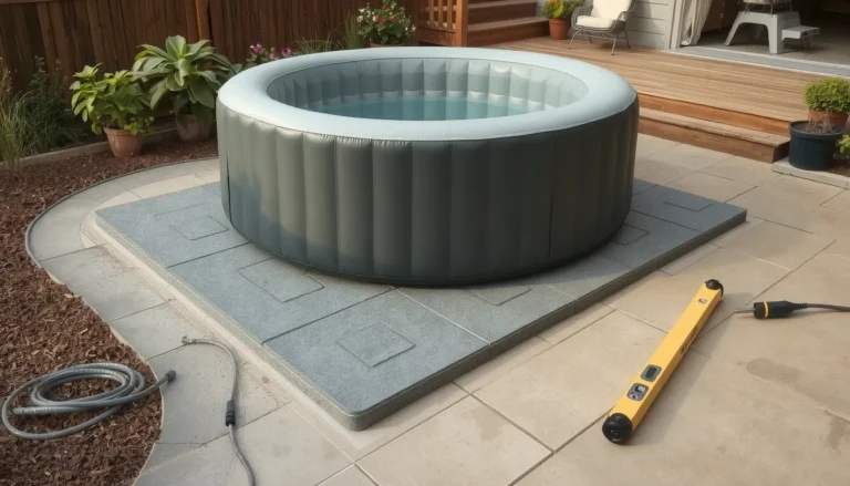 Que mettre sous un spa ou un jacuzzi ? Le guide des supports